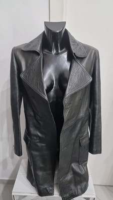 Jacke Mantel Damen Vipa Leder schwarz Gr.46 Cod. AN115