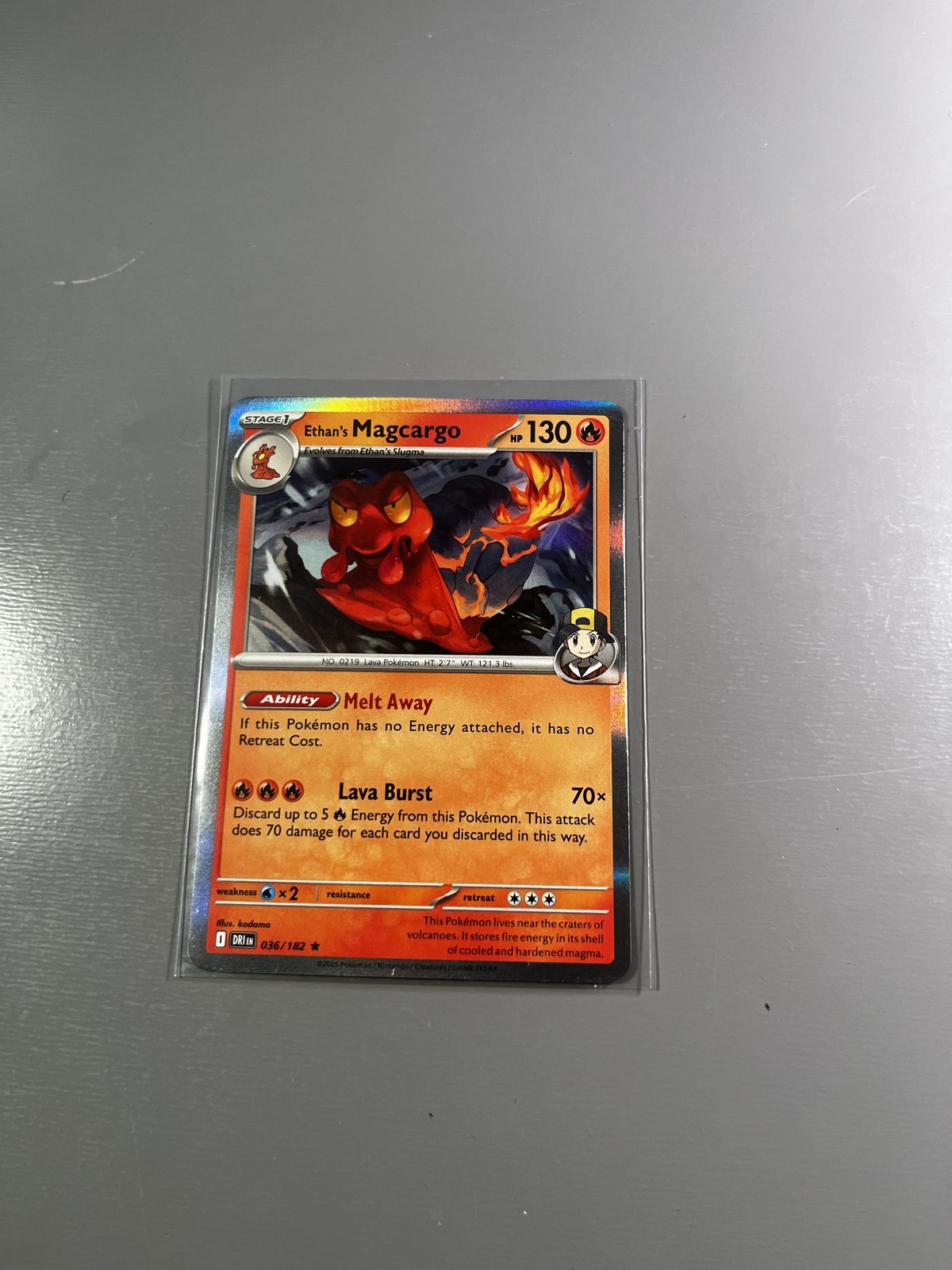 NM Ethan's Magcargo Reverse Holo Rare SV10: Destined Rivals 036/182