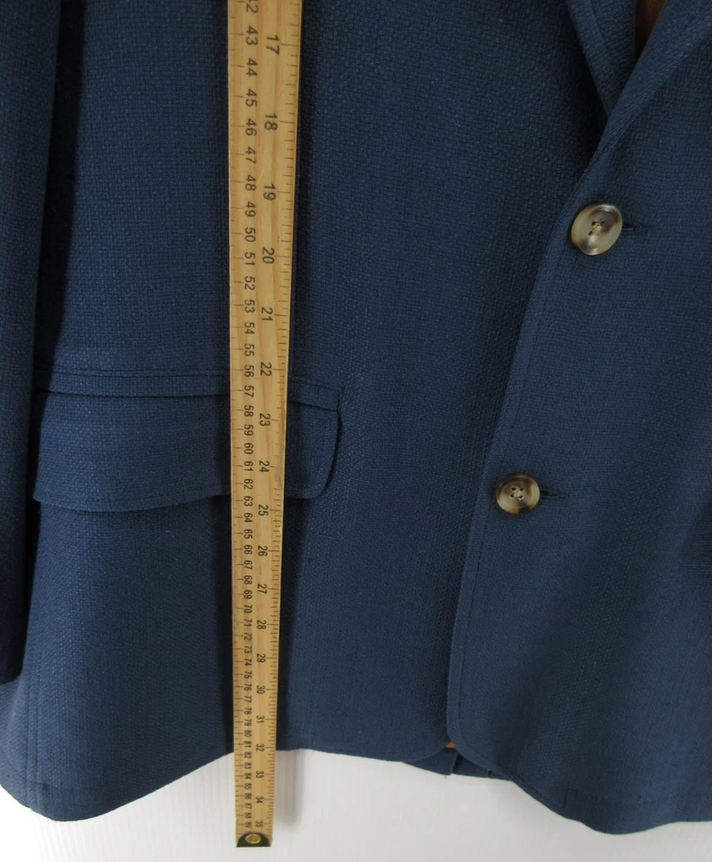 Abrigo deportivo vintage The Territory Ahead para hombre 48 azul Blazer chaqueta texturizada de seda * Foto 4 de 4