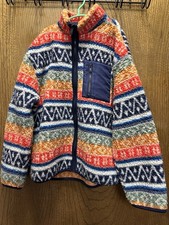 Old Navy Cozy Sherpa Zip Jacket for Boys Size Large 10-12 Multicolor
