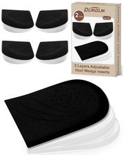 DLMDLM 2 Pairs 3 Layer Corrective Insoles for Supination L, Transparency