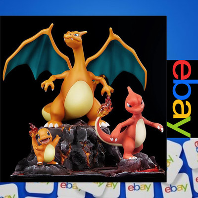 Pokemon Charizard Statue Charmander Charmeleon Mega VMAX Shiny Evolution Figure
