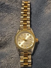 Rolex  Lady Datejust White Mother Of Pearl Diamond Dial Two Tone Women's Watch