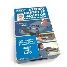 Kraco Stereo Cassette To 8 Track Tape Adapter  / Still In Box with Manual 