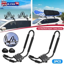 2x Kayak Roof Rack J Bars - Twin Tube Roof Racks Kayaking Canoeing Transport NEW