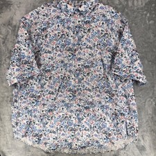 Robert Graham Mens 4XL Button Down Shirt Short Sleeve Paisley Print