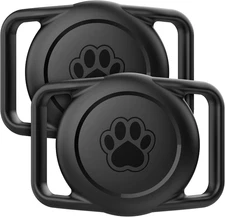 For Airtag Dog Collar Holder 2 Pack,Ipx8 Waterproof for Air Tags-2 Pack,For Appl