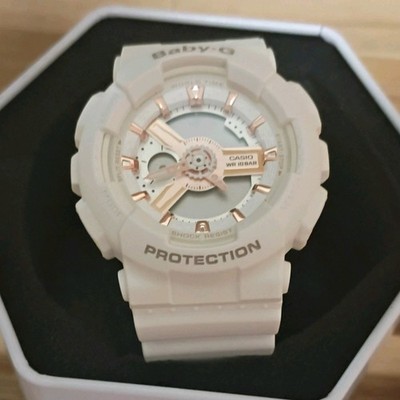 Casio Baby-G White Analog & Digital Wristwatch Shock Resistant w/ Box Manual