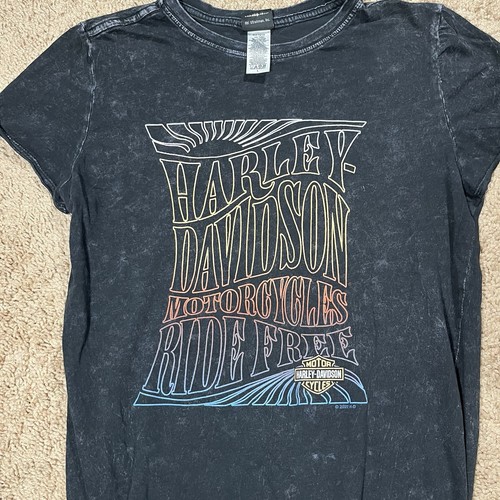 Women’s Vintage Y2K Harley-Davidson Graphic T-shirt, Double Sided, Size Large - Bild 3 von 6