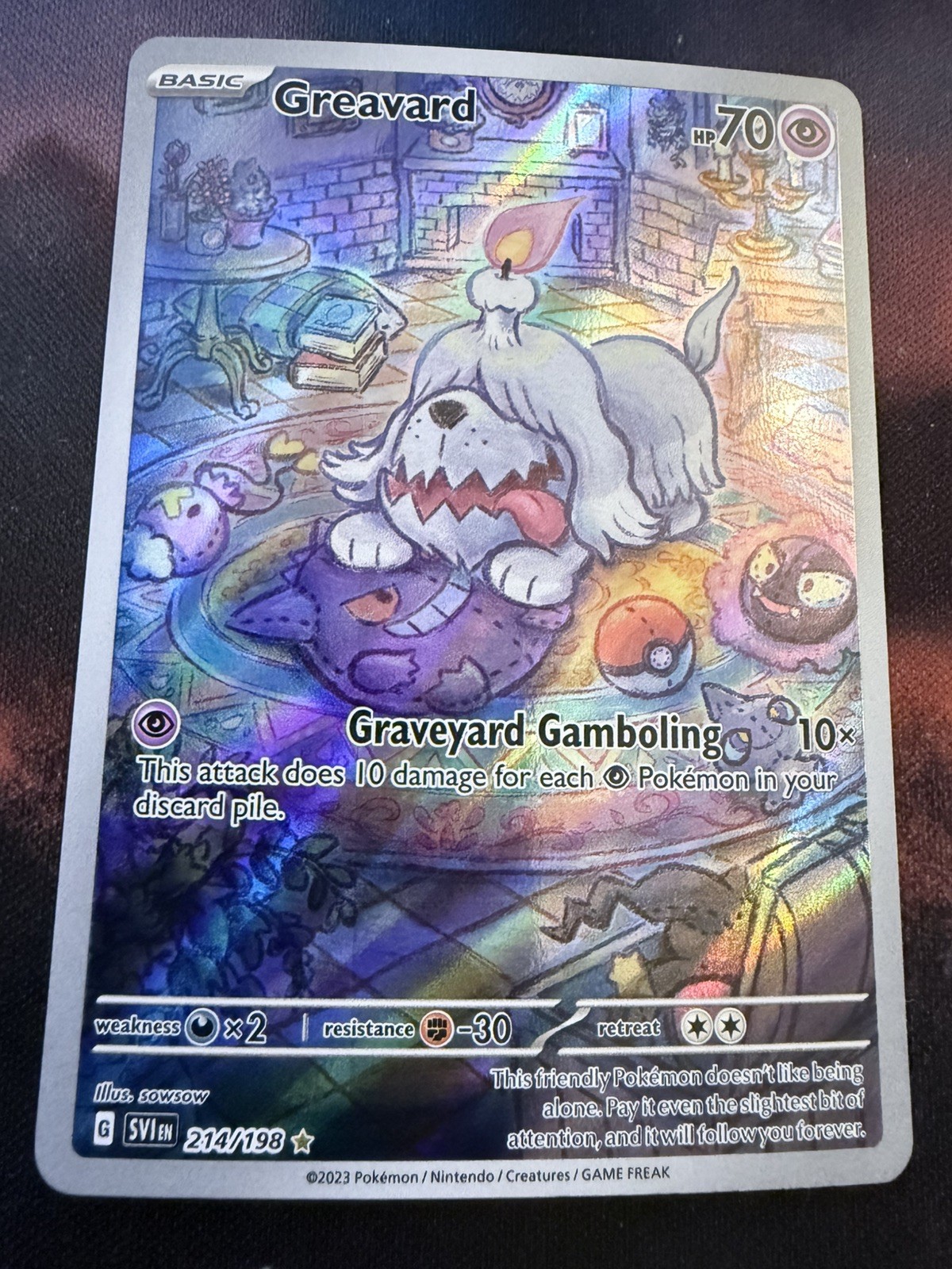 Greavard 214/198 Illustration Rare - Scarlet & Violet - Pokémon TCG - NM Holo