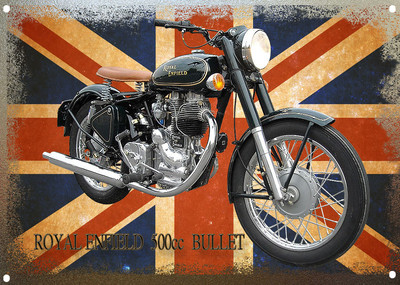 A3 LARGE SIZE ROYAL ENFIELD BULLET METAL SIGN