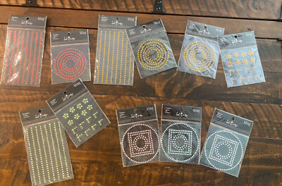 Heidi Swapp Bling  Adhesive Gemstone Borders, Frames, Accents Lot Of 11 Pkgs NEW