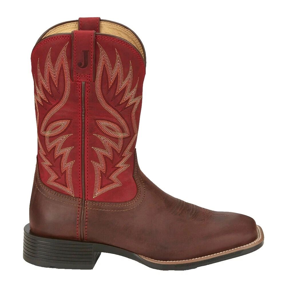Justin Boots con Upper Leather Western boots for Men