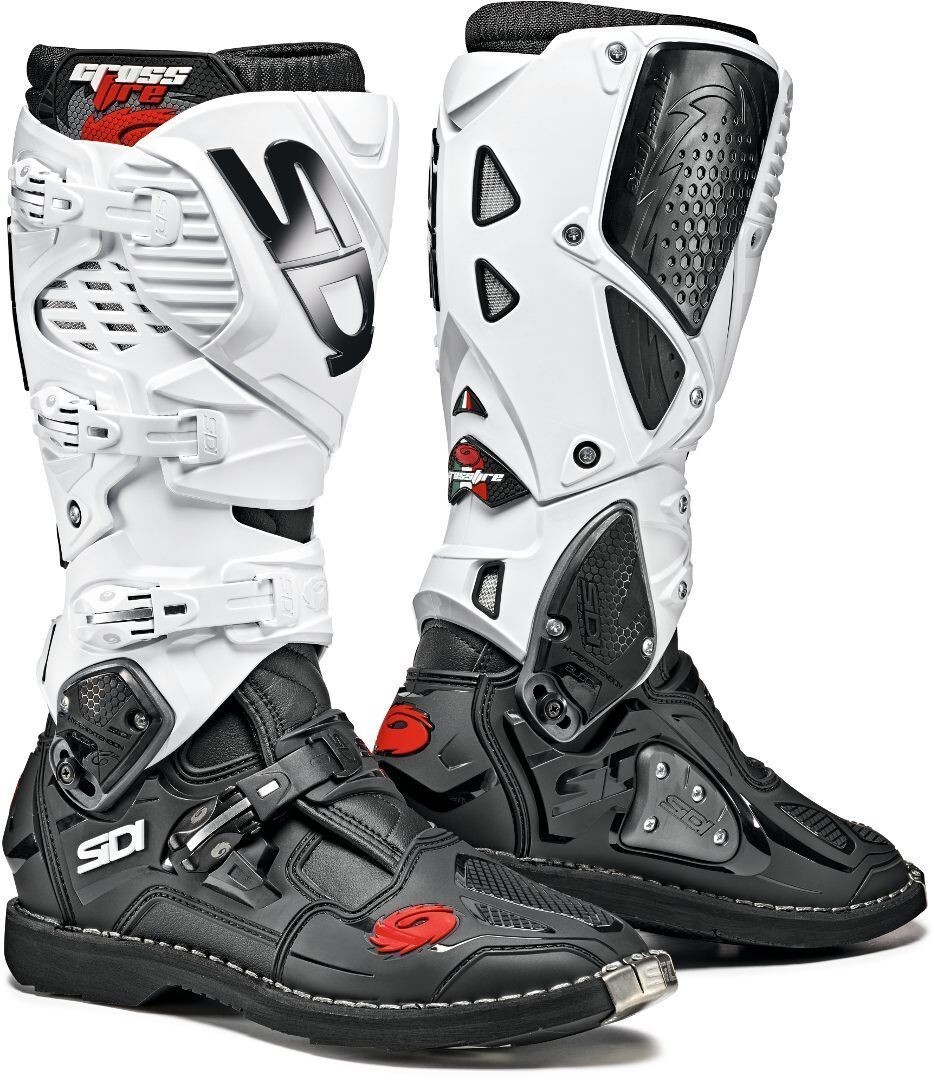 STIVALI BOOTS SNODO MOTO CROSS ENDURO SIDI CROSSFIRE 3 NERO BIANCO TG 43