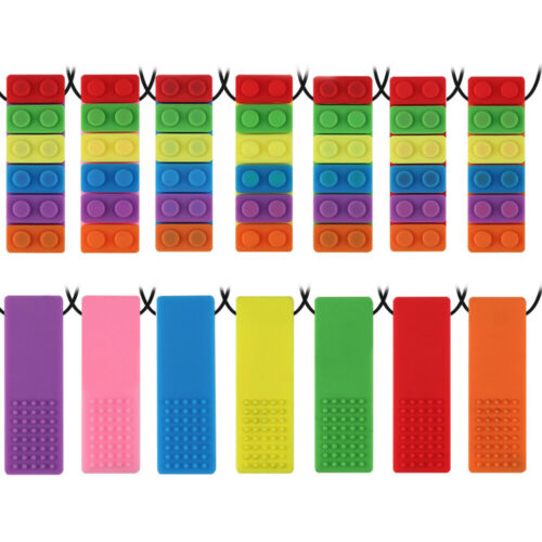 Collar de ladrillo sensorial para masticar niños adultos autismo TDAH morder dentición sensorial - Imagen 2 de 13