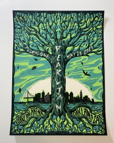 Pearl Jam Poster Druck Oakland Arena ca 13.05.22 AP SIGNIERT & #d X/100 Siebdruck - Bild 1 von 12