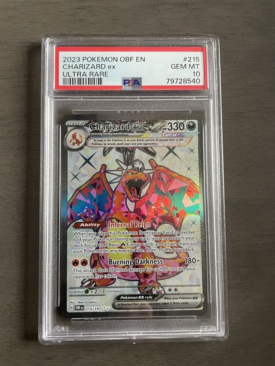PSA 10 Gem Mint 2023 Pokemon Obsidian Flames Charizard EX PSA 10 Gem Mint 2023 Pokemon Obsidian Flames Charizard EX