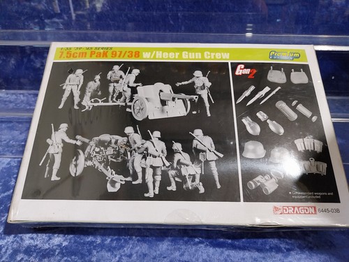 Dragon 6445 Model Kit Factory Sealed 1/35 7.5cm Pak 97/38 w/Heer Gun Crew - Picture 5 of 5