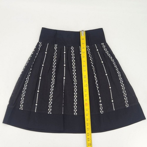 Joe Benbasset Skirt Womens Size 1 Knee Length Embroidered Flowers Fairy Goth - Picture 7 of 8