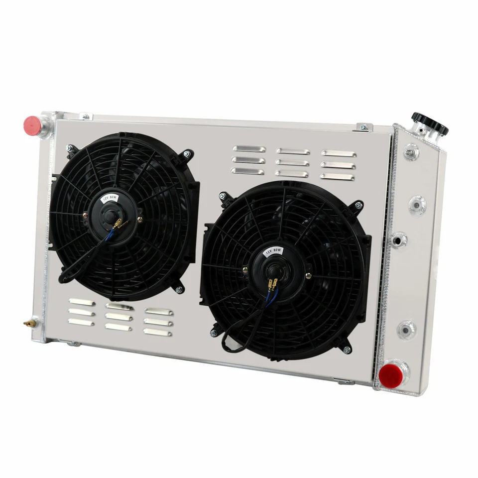 161 3 Row Aluminum Radiator Shroud Fan For 1973-86 Chevy/GMC C/K C10 C20 C30 K30 - Imagem 3 de 4