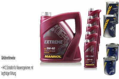 9L Motoröl MANNOL Extreme 5W-40 2x MANNOL Leak-Stop ADDITIV+Motor Doctor