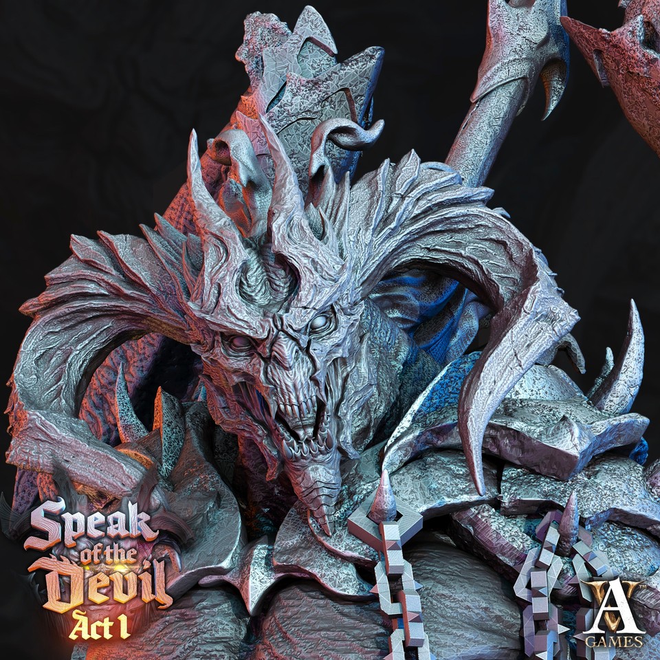 Figurine 3D Imprimée Archvillain Games - Asmodeus (D&D) - Échelle 28-32mm - Act I