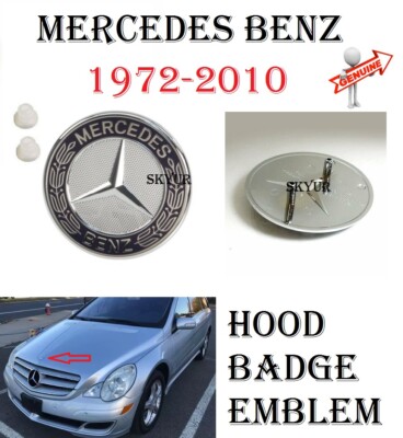 Genuine Hood Badge Emblem With Grommets For Mercedes SL,SEC,C,CL,CLK,CLS,E,G,S,R