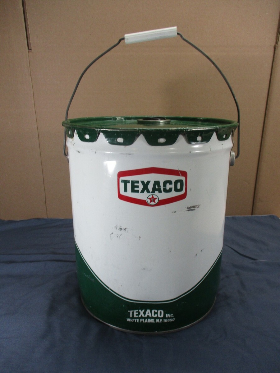 Vintage Texaco Oil Bucket Can EXCELLENT DISPLAY PIECE Oil & Gas