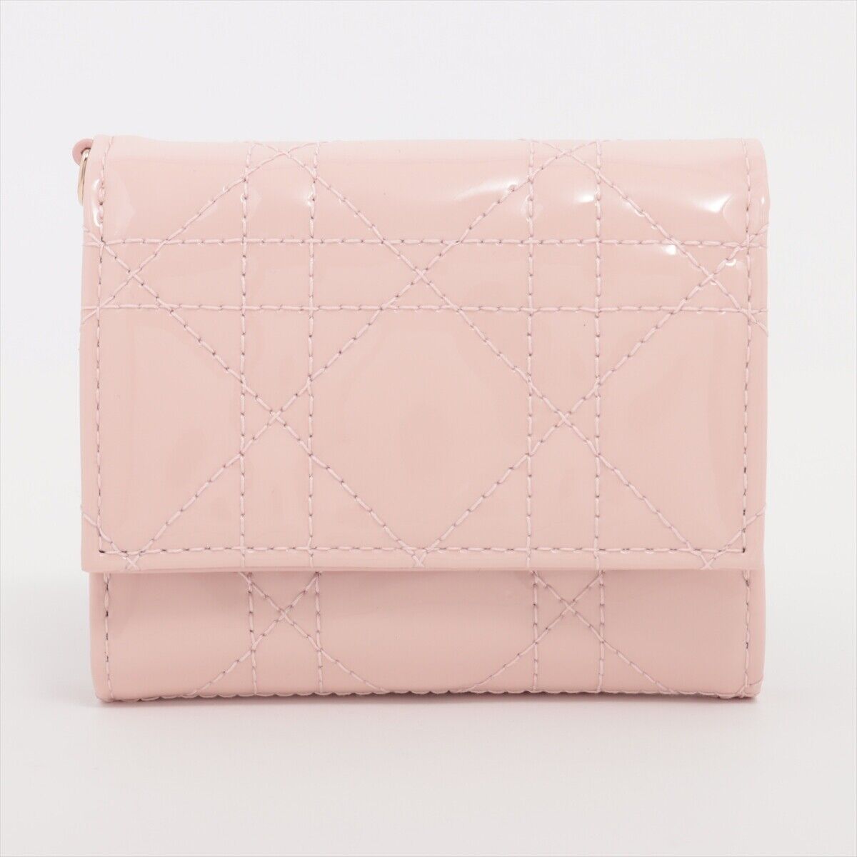 Dior Lady Dior Lotus Wallet Patent Leather Compact Wallet Dior Lady Dior Lotus Wallet Patent Leather Compact Wallet