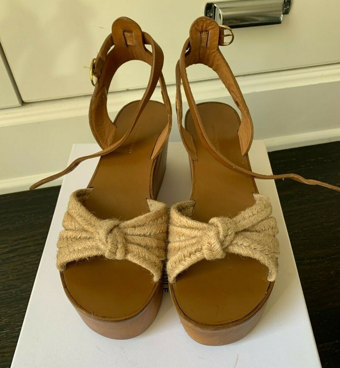 Isabel Marant Zia Rope Wedges Nude Natural Platform Sandal Isabel Marant Zia Rope Wedges Nude Natural Platform Sandal