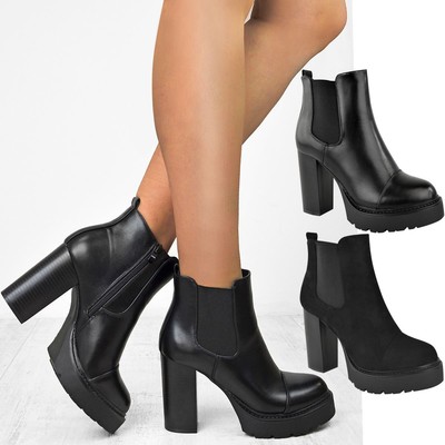 high heel chelsea boot