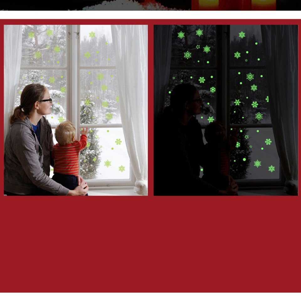 Snowflake Stickers Removable Door Decor Window Decal Bedroom Children