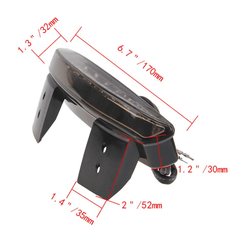 Luz trasera borde guardabarros con señal de giro para Kawasaki Vulcan S 650 750 900 1500 Foto 3 de 4