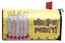 Cherry Birthday Cake Magnetic Mailbox Cover Standard Evergreen