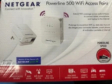 Netgear Powerline 500 + WiFi, 500 Mbps Model XWNB5201, 2 (6.5') Ethernet Cables