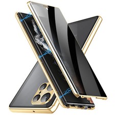 Privacy Anti Spy Metal Magnetic Full Body Case For Samsung Galaxy S24 Ultra S23