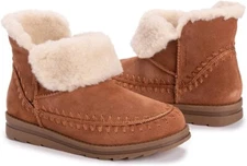 Muk Luks Women's Ziggy-Melrose Boots Cognac Size 6