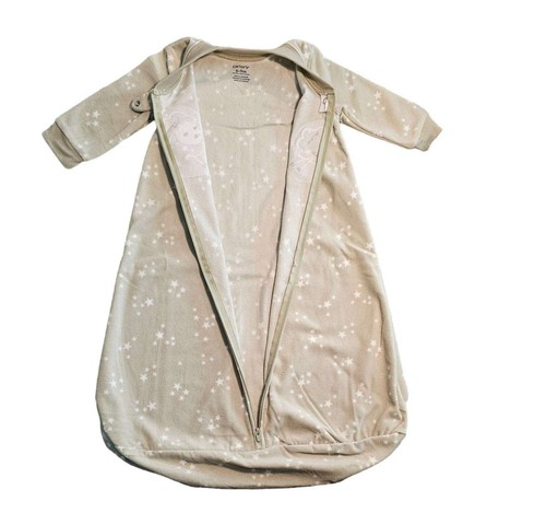 Carter's Two Way Zip Fleece Sleep Sack Size 0-3 Months Green - Imagen 2 de 3