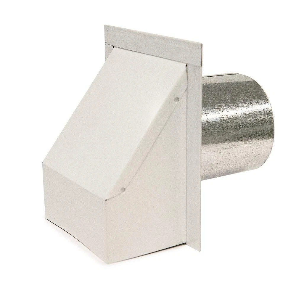 NEW Master Flow 4 in. Round Heavy-Duty Wall Vent with Damper in White | eBay