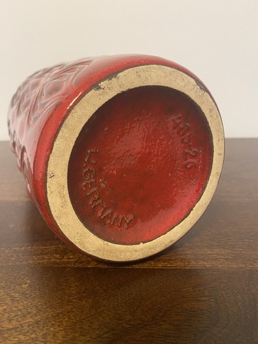 Scheurich Keramik Vase WGP pottery 60 er vintage 70er Retro Design Rot Amsterdam - Bild 6 von 6