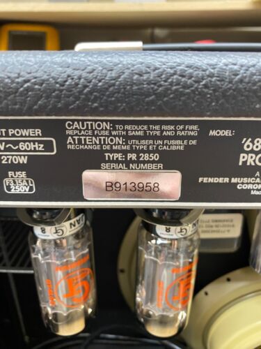 Fender '68 Custom Pro Reverb 1x12" 40-watt Tube Combo Amp Guitar Amplifier - Picture 11 of 11