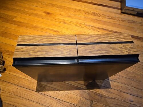 Vintage VHS Tape Holder Faux Wood Grain 2 Drawer Cabinet Storage Holds 20 - Picture 2 of 8