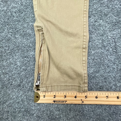 Levis Pants Girls Small Jeans Pull On Beige Adjustable Waist Zippered Hems 25x23 - Picture 2 of 18