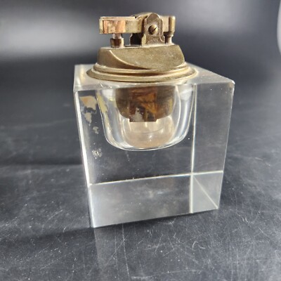 Square Table Lighter Vintage Crystal Table Top Square Lighter H1 | eBay