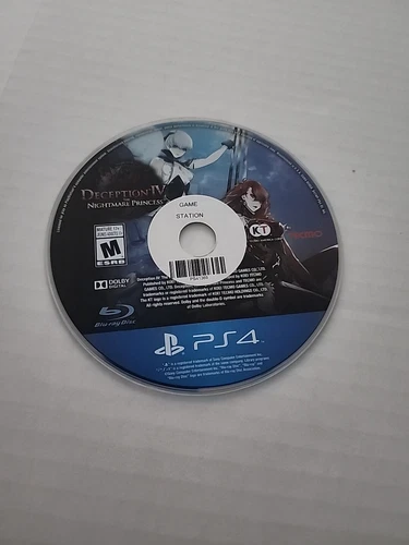 Deception IV: The Nightmare Princess (Sony PlayStation 4, 2015) Disc Only 