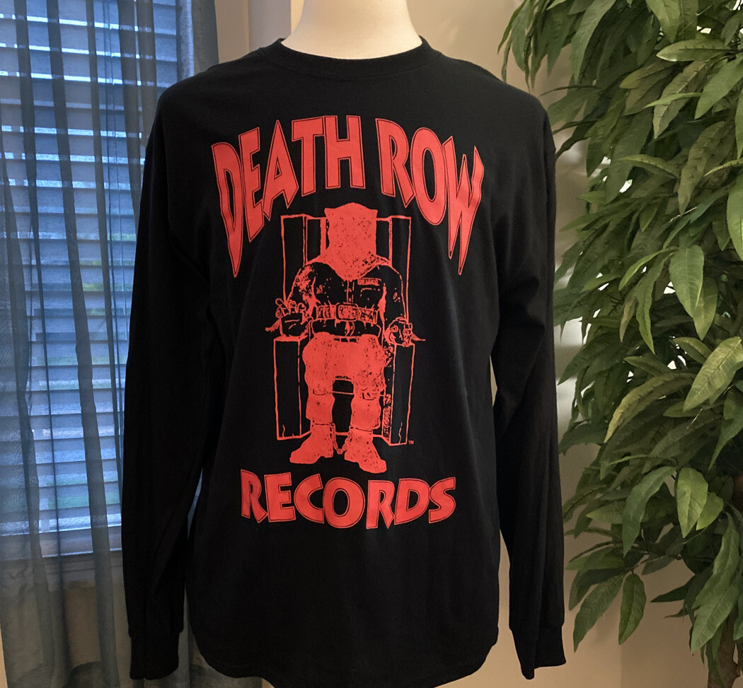 FILA DEATH ROW RECORDS LOGO UFFICIALE CON LICENZA * MANICHE LUNGHE RARE* T SHIRT UOMO MED