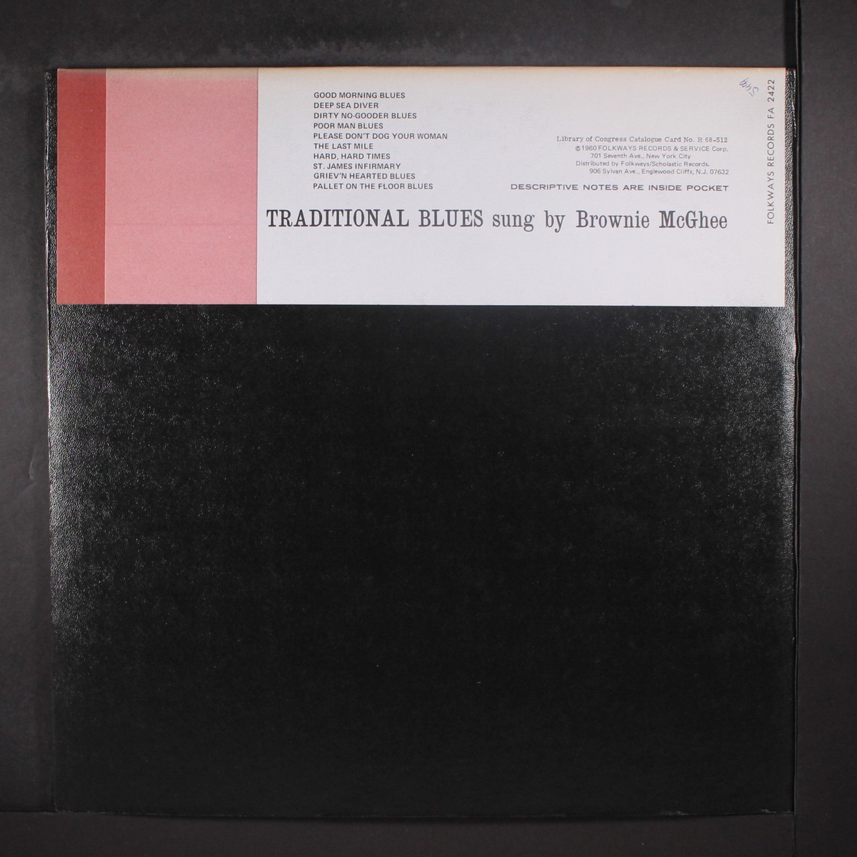 米LP Brownie Mcghee Traditional Blues - Volume Two FA2422 FOLKWAYS /00260 Brownie McGhee – Traditional Blues - Volume Two – Vinyl (LP