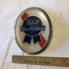 Pabst Sign Blue Ribbon Beer Wall Sconce Part Light Vintage Lighted Name Badge