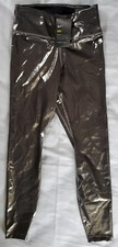 Women Nike One Icon Clash Mid-Rise 7/8 Legging Metallic Silver CU6030-010 Sz S M