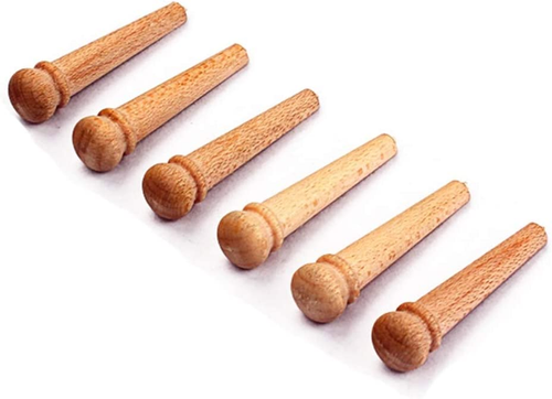 Healifty 6Pcs Guitar Bridge Pins String Pegs Maple Wood for Acoustic Guitar Inst - Picture 2 of 12